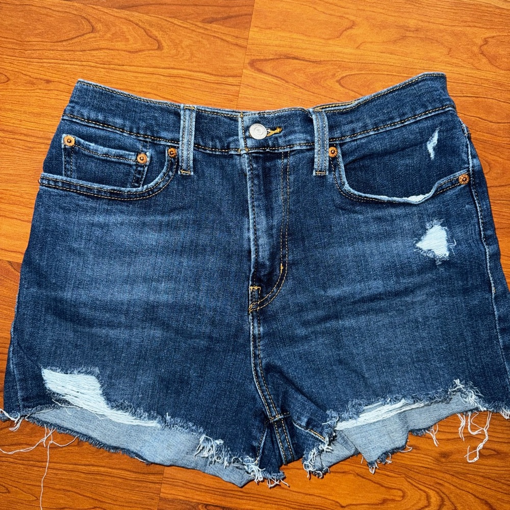 Levi Denim Distressed Women Shorts